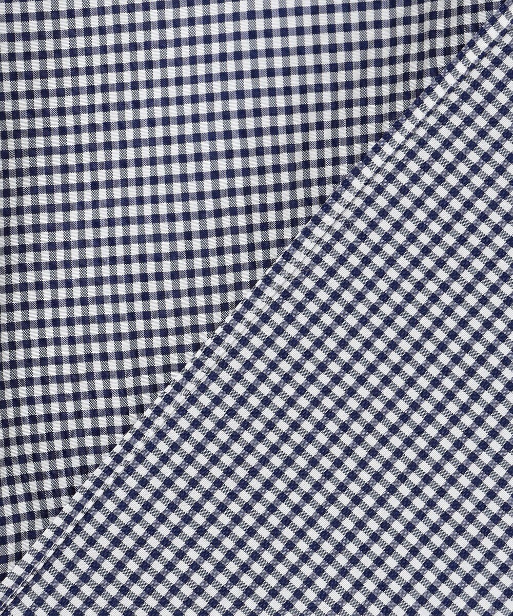 J.PRESS LADIES S 【洗える】アセVis ギンガム フリル襟 ブラウス 