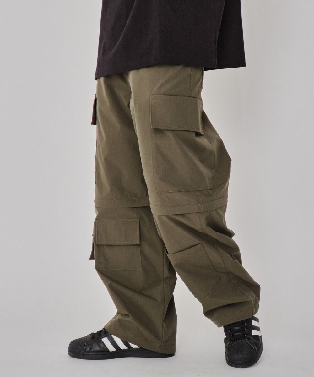 WEGO 【MLサイズ展開】2WAYリップストップカーゴパンツ 