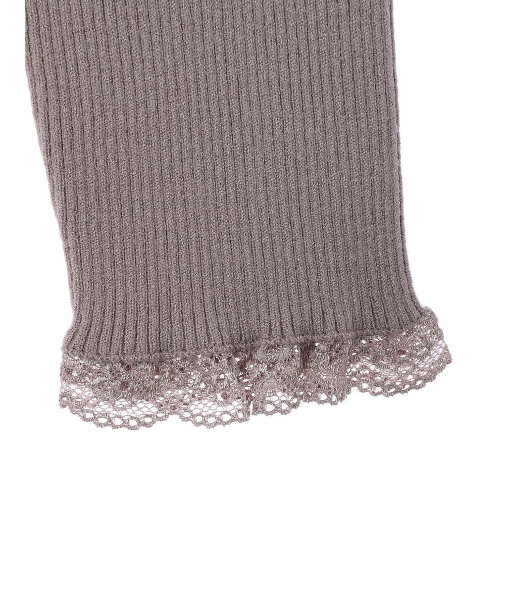 earth music&ecology レースドッキングリブニット 