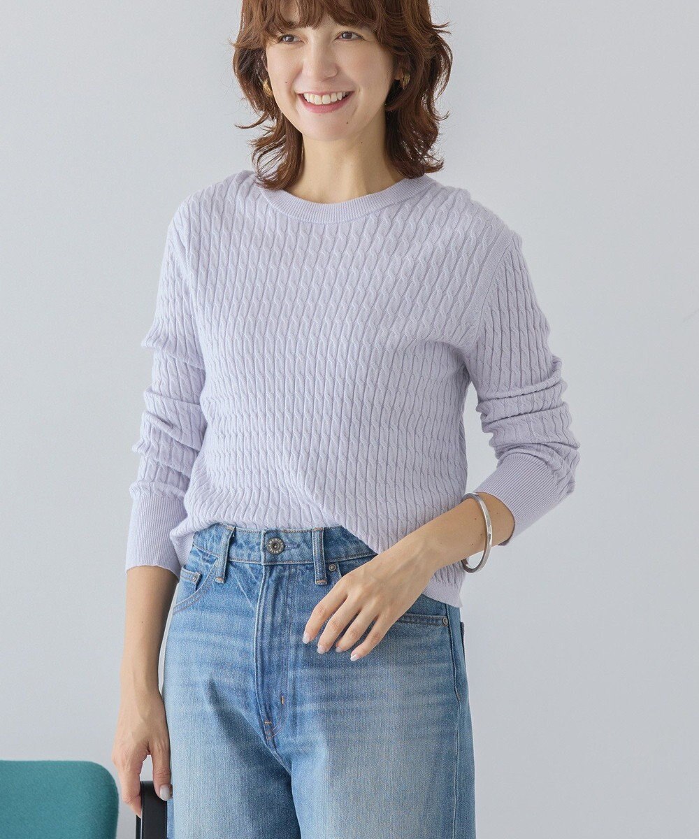 AMERICAN HOLIC ミニケーブルショート丈プルオーバー 