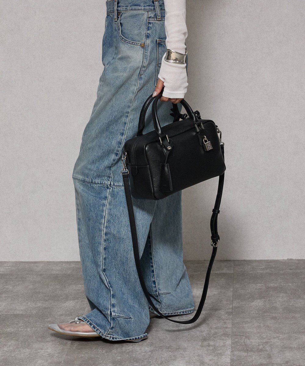 style code 【人気モデル再入荷！】【PADMA/パドマ】 キーチャーム付 本革ボストンバッグ 