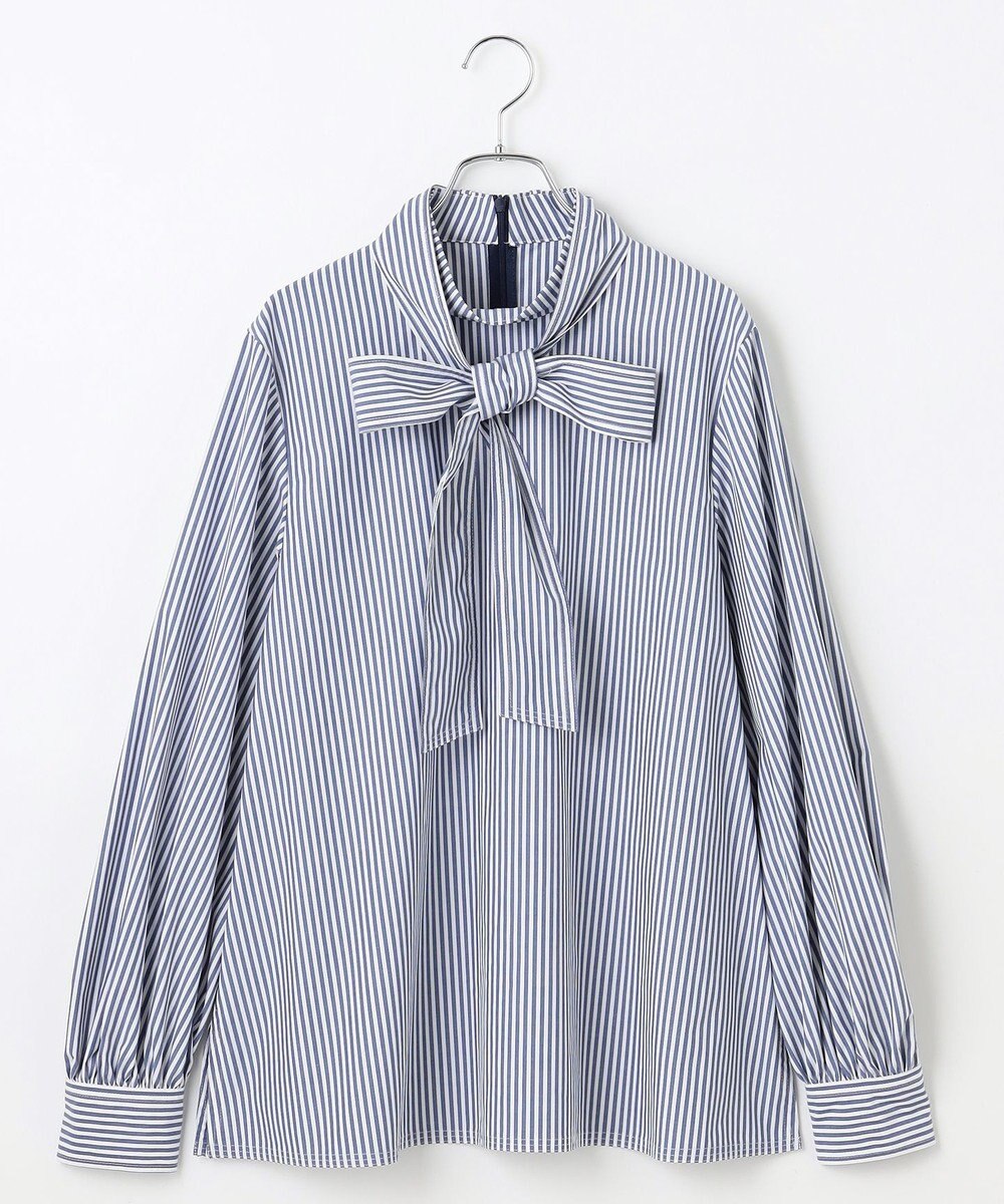 #Newans 【洗濯機可】ステッチデザインリボンタイブラウス 