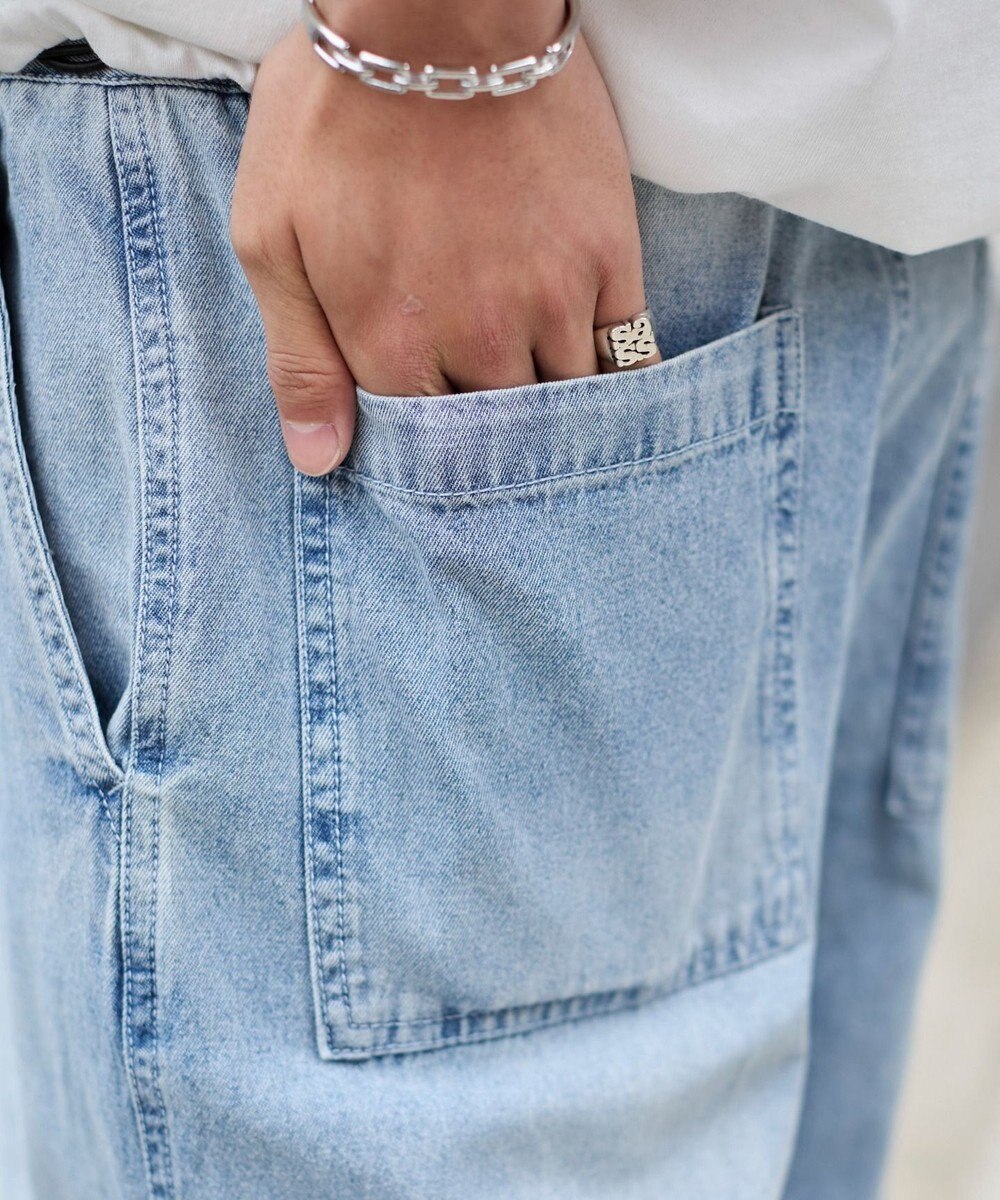 WEGO イージーバギーフレアデニムスラックス 