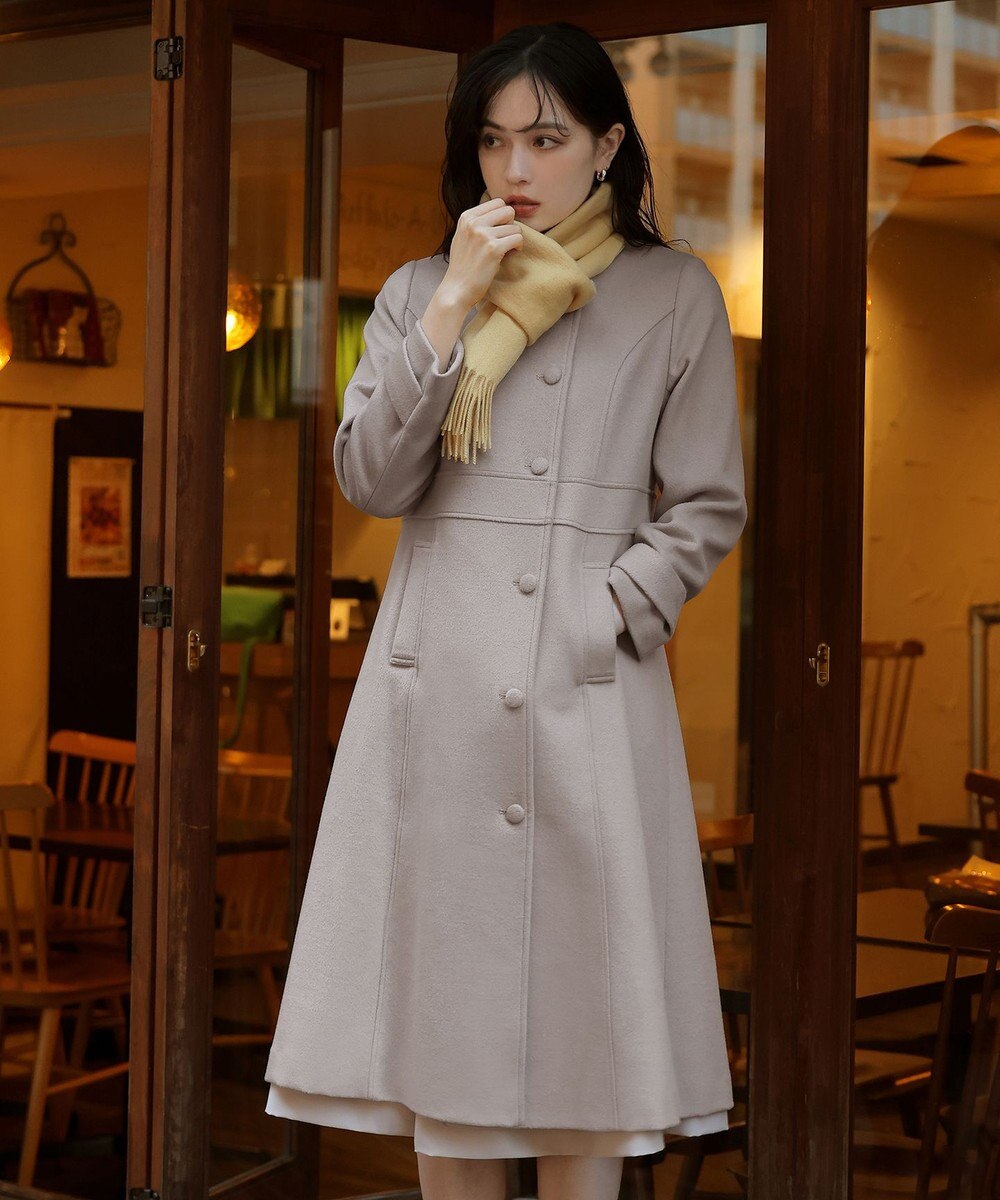 Tiaclasse 【ウール100%】フリンジ付きマフラー 