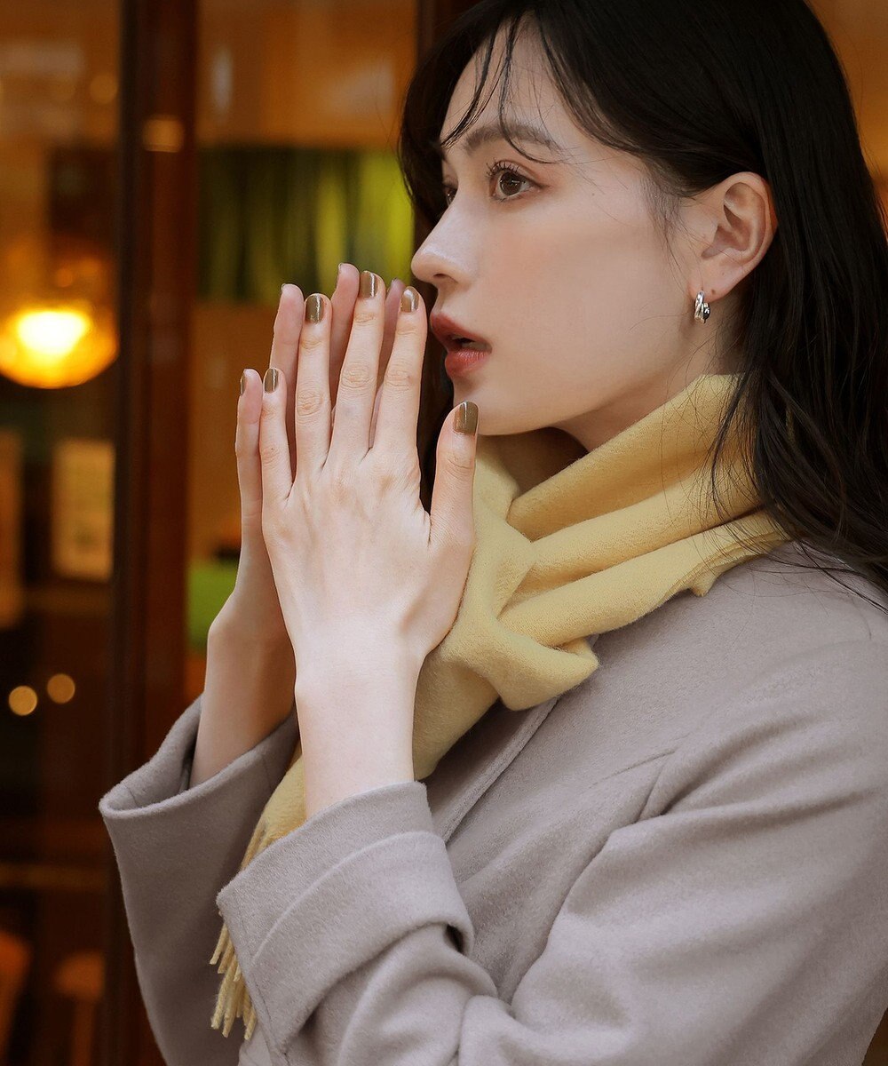 Tiaclasse 【ウール100%】フリンジ付きマフラー 