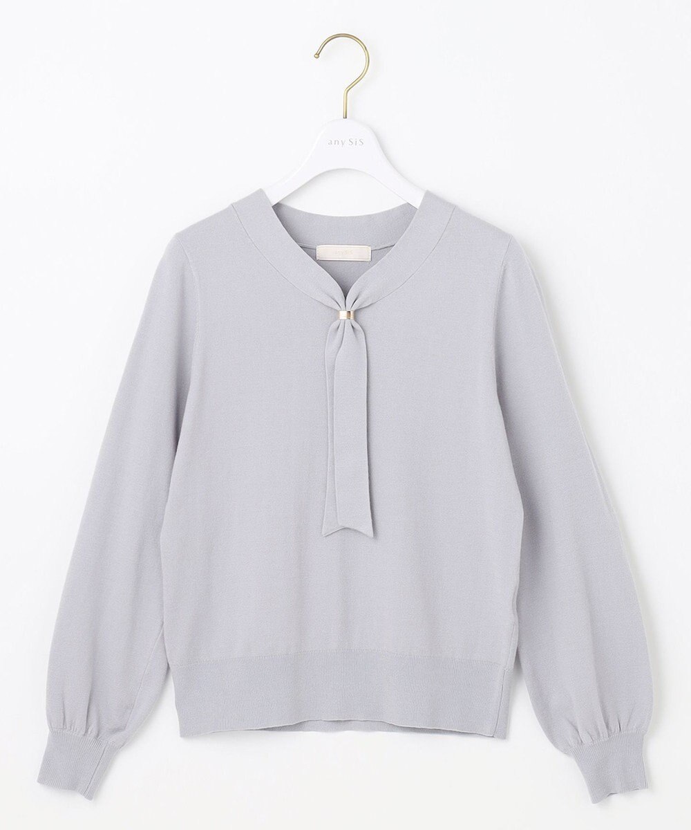 ANY SIS 【洗える】ボウタイ ニット 
