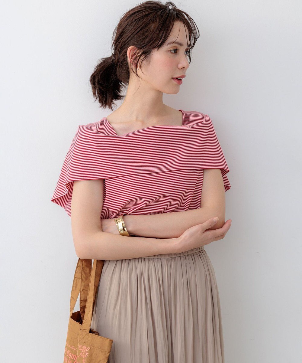 組曲 L 【先行予約】GIZAコットンオフショルダー カットソー 