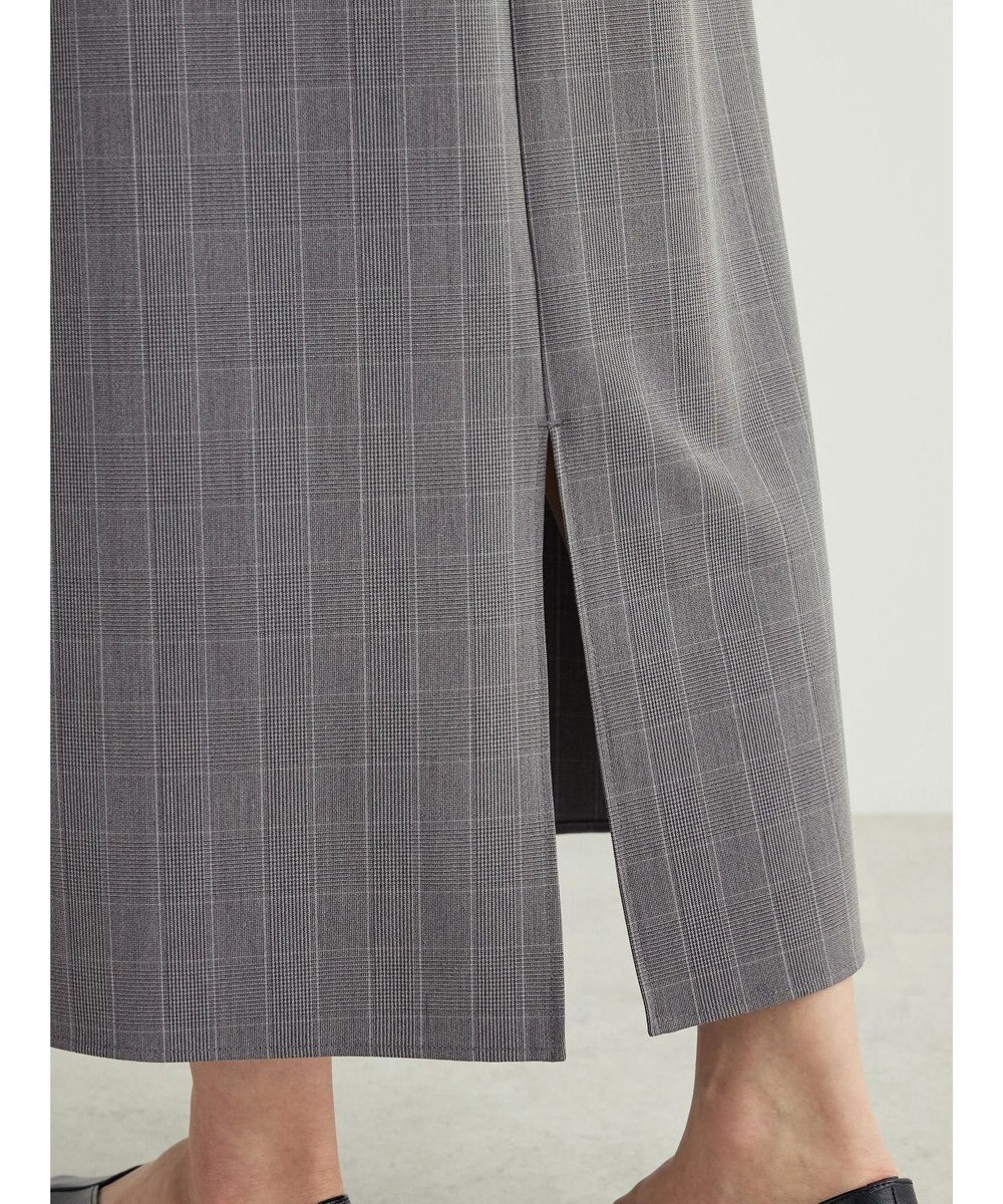 Green Parks きれいシルエットチェック裾フレアスカート 