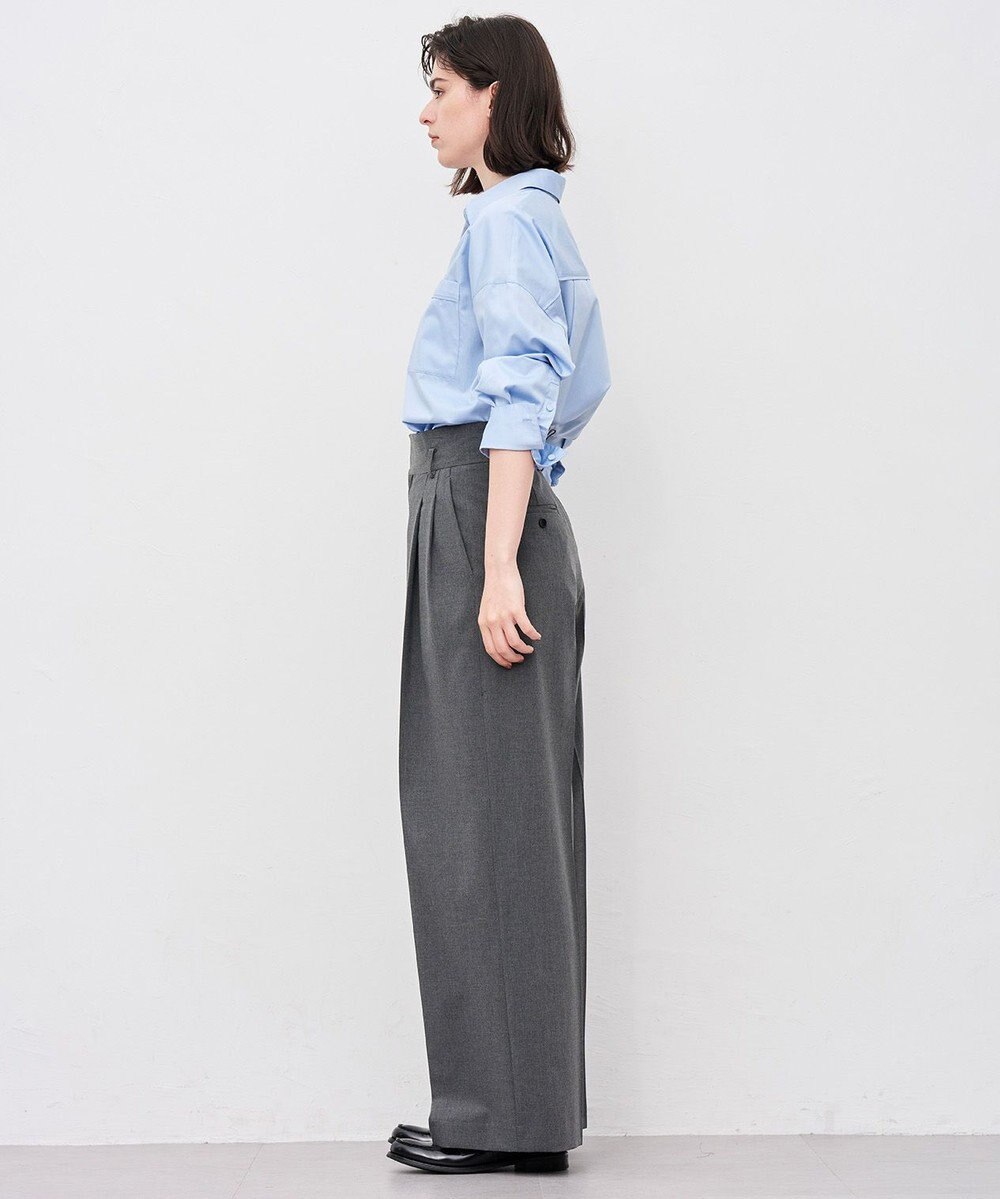 uncrave TRツイル ワイドトラウザー 