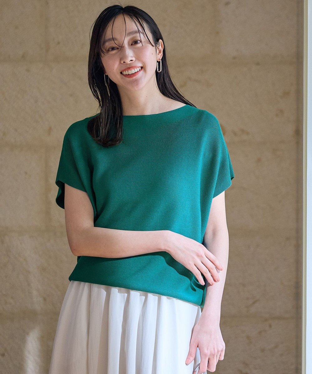 ANY 【新色追加/14色展開】アクリルガーターフレンチスリーブニット 