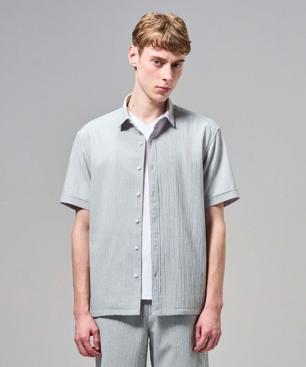 JOSEPH HOMME 【新型】トリコサッカーストレッチ　 レギュラーカラー半袖シャツ 