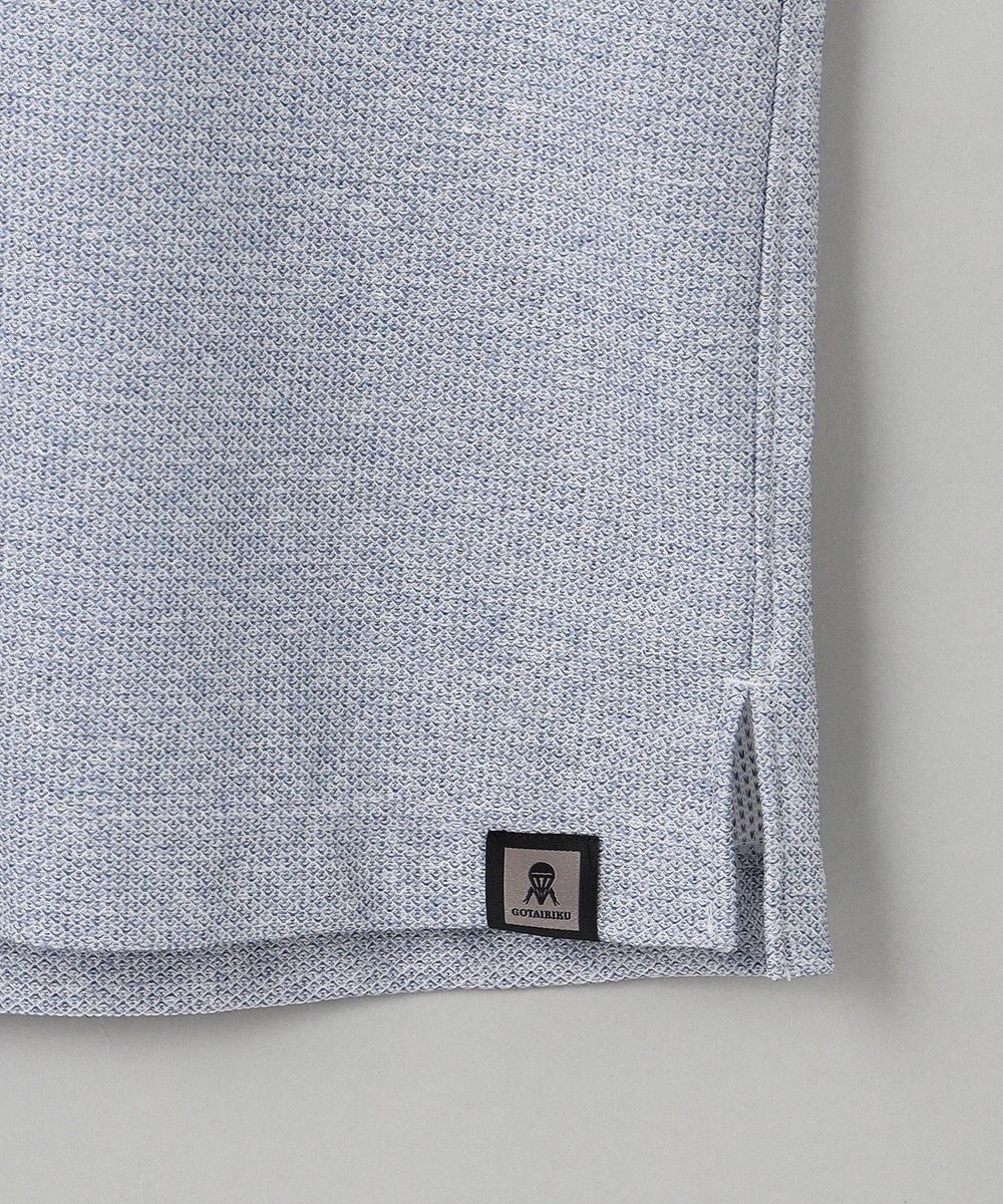 GOTAIRIKU 麻混・襟しっかり【洗える/通気性】ノルマンディーリネン ボタンダウンポロシャツ(25年モデル) 