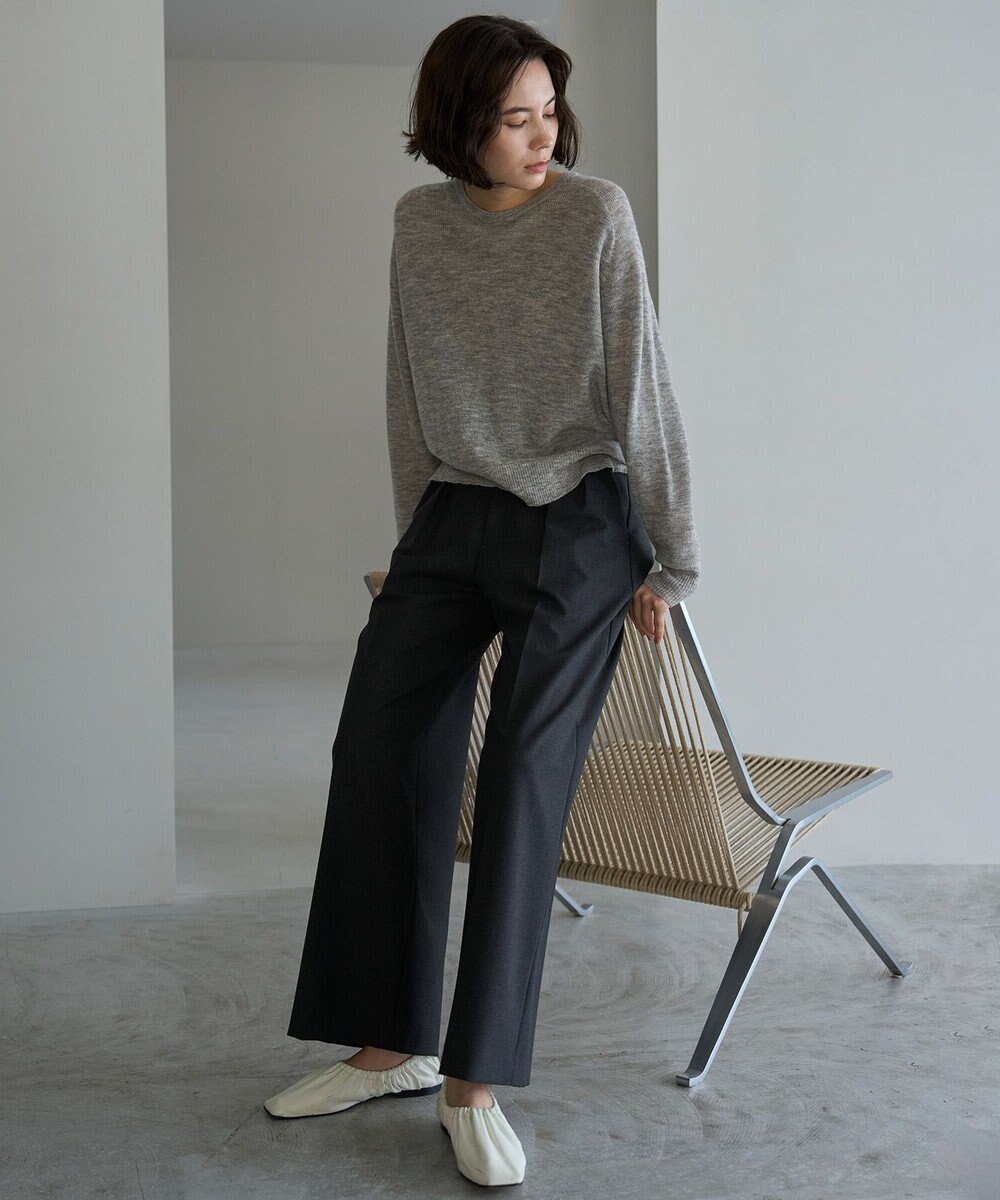 UNFILO ファインアルパカ クルーネック 