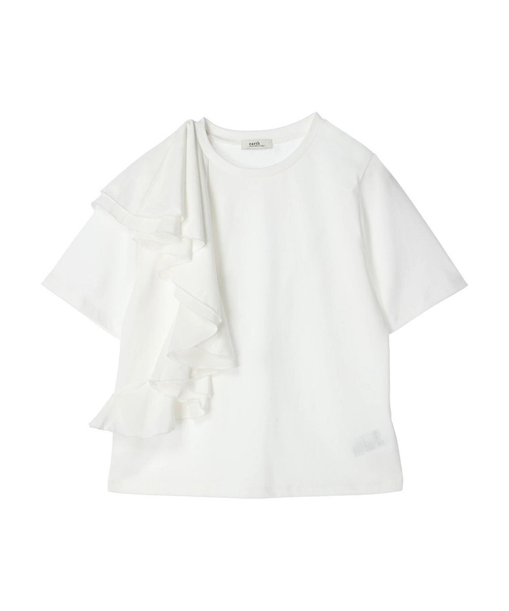 earth music&ecology アシメフリルプルオーバー 