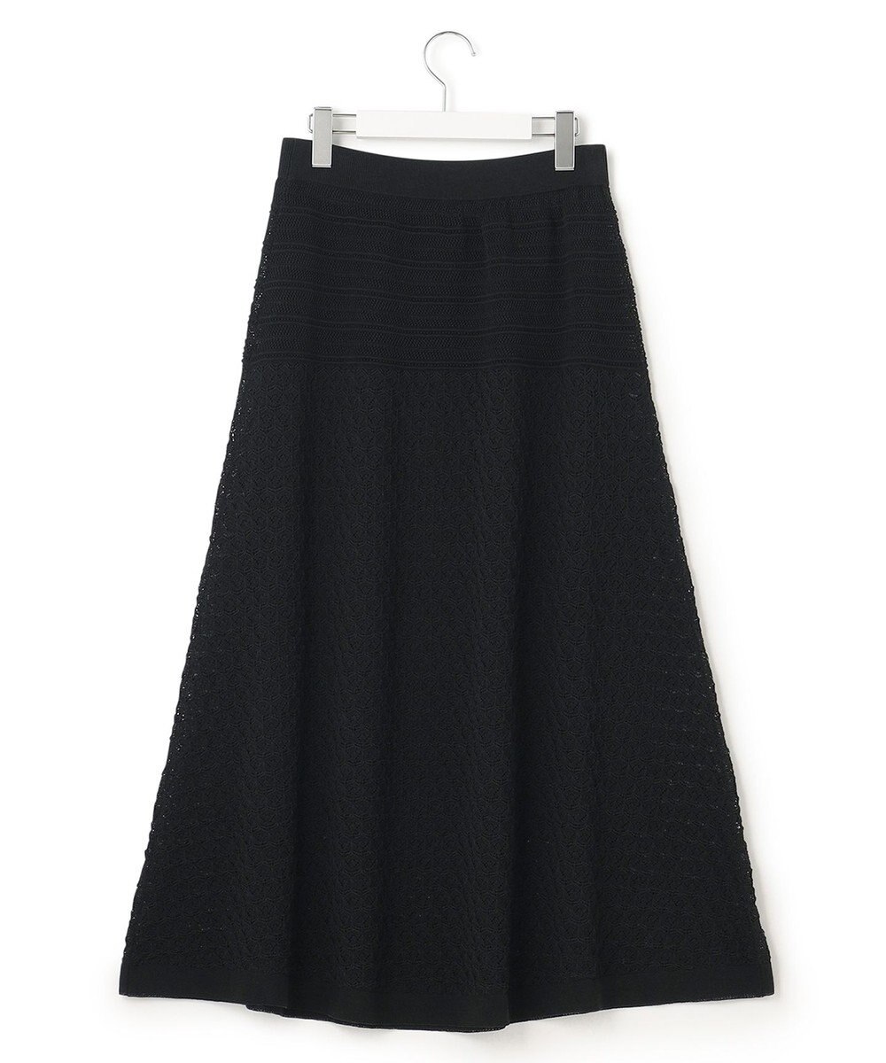 23区 【洗える】リネンコットンドライ ニットフレア スカート 