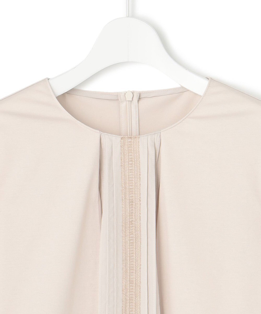 23区 S 【洗える】ブラウスライクジャージー タックディテール カットソー 