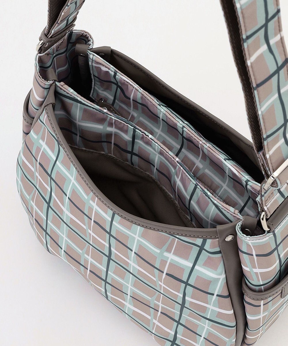 Y'SACCS ドローイングチェックショルダーバッグ 