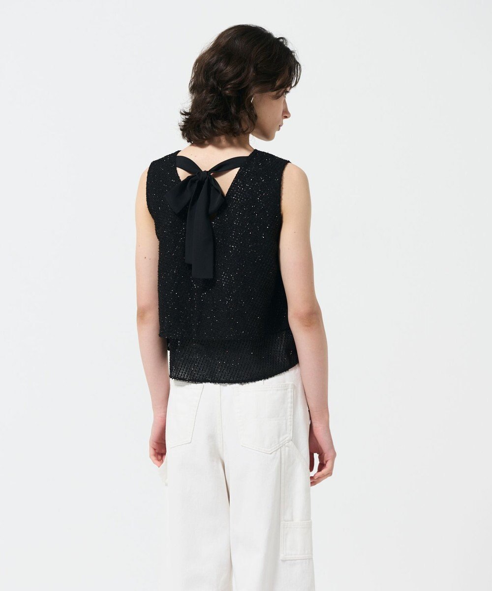 GRACE CONTINENTAL シフォンカットジャガードトップ 