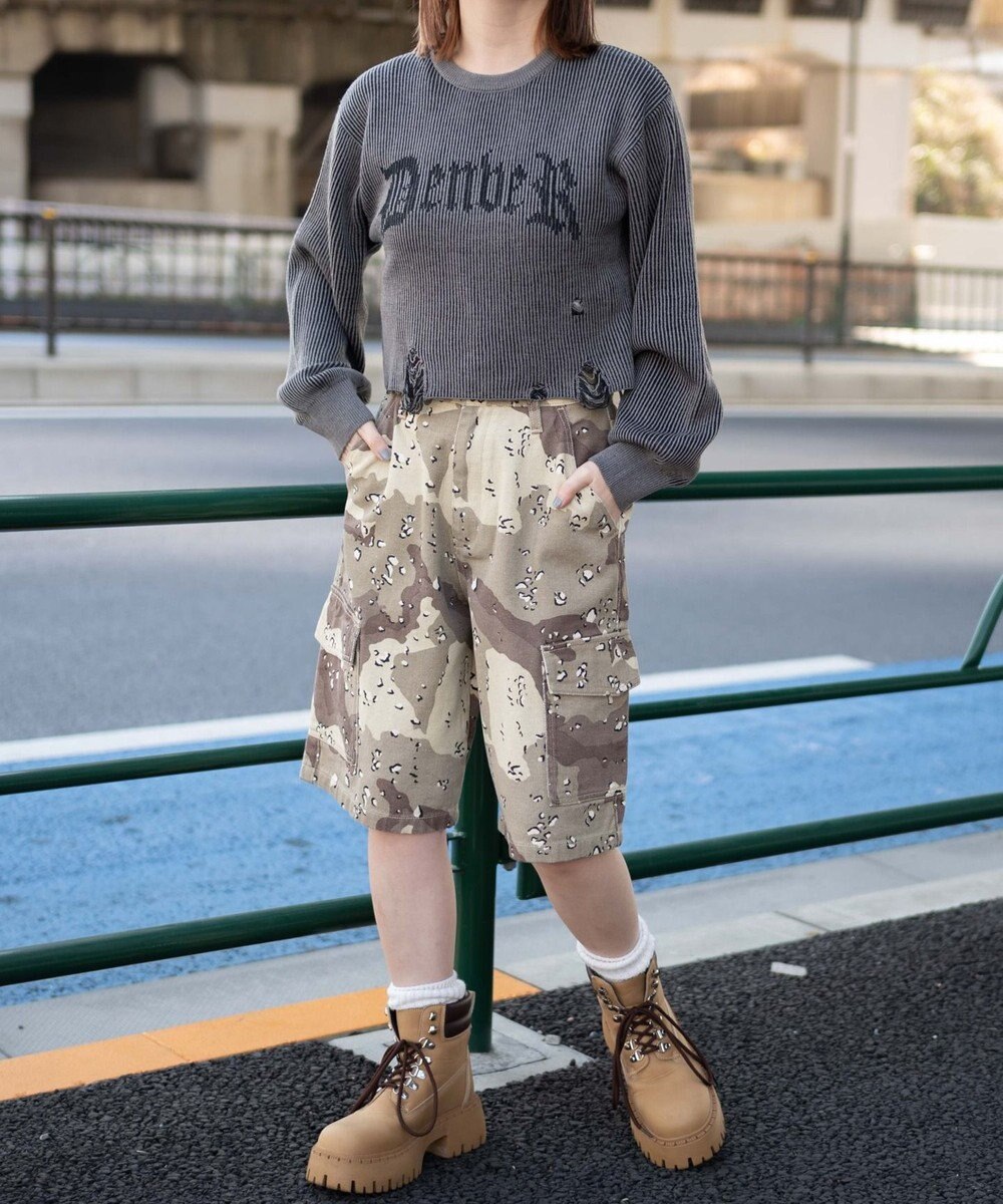 WEGO ダメージショートニットPO 