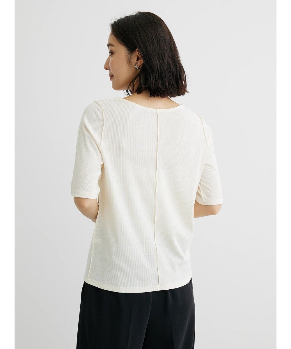 Green Parks ５分袖カットリブプルオーバー 