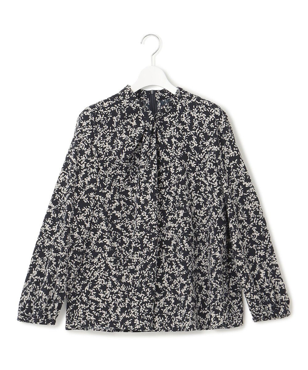 23区 S 【洗える】シャドーリーフ プリント ブラウス 