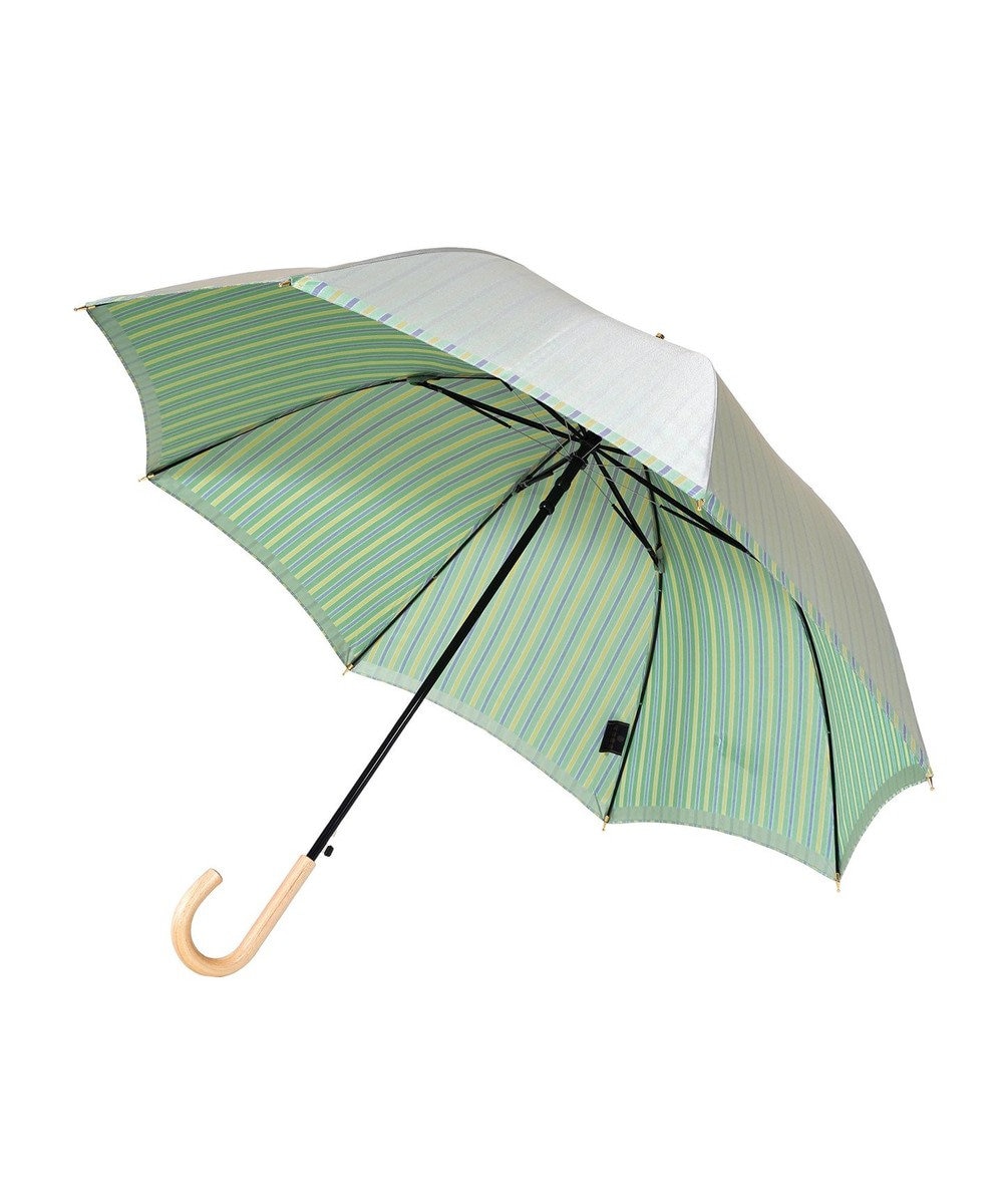 【晴雨兼用&UVカット】Riff ミントグリーン 長傘, エメグリーン, 60cm