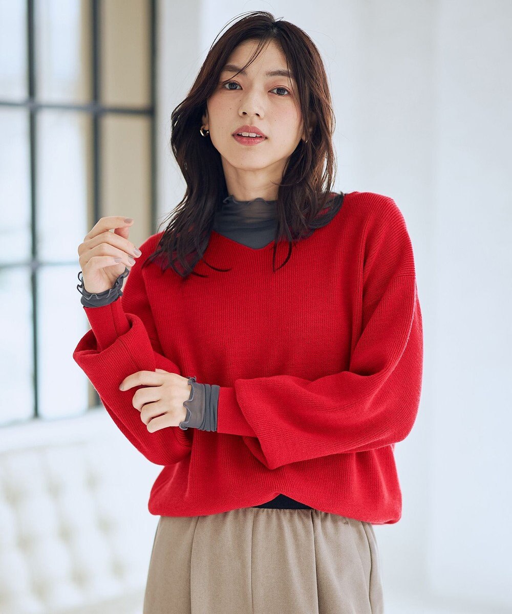 ANY 【8色展開】Vネックデイリーニット 