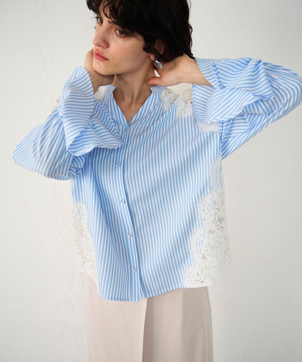 GRACE CONTINENTAL レースコンビブラウス 