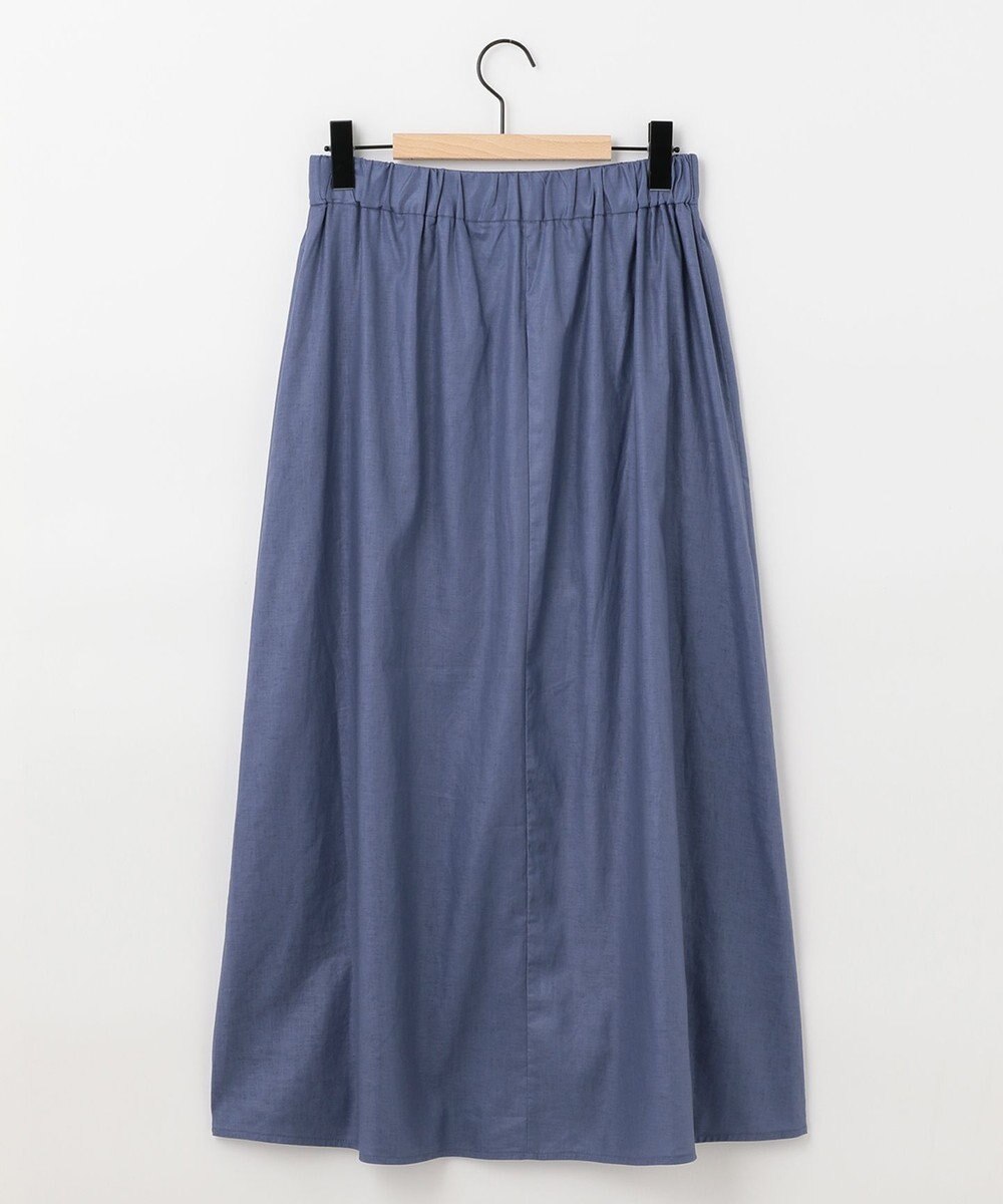 SHARE PARK LADIES 【洗える】リネンレーヨンコーティングウォッシュスカート 