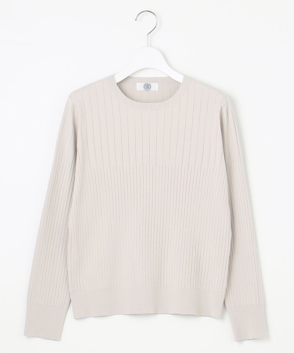 J.PRESS LADIES 【洗える】RAYON STRETCH PLAIN クルーネック ニット 