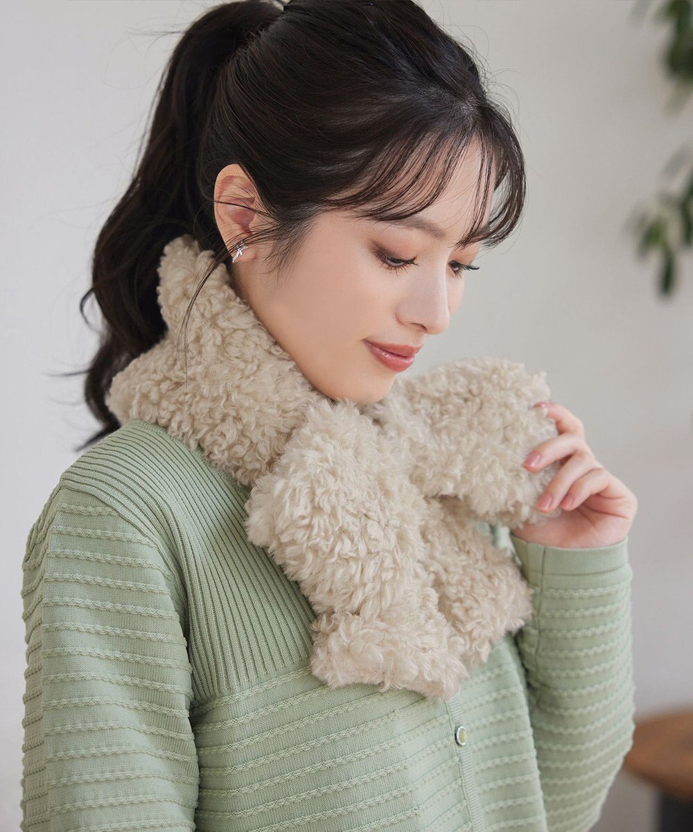 Tiaclasse リボン型ファーティペット 