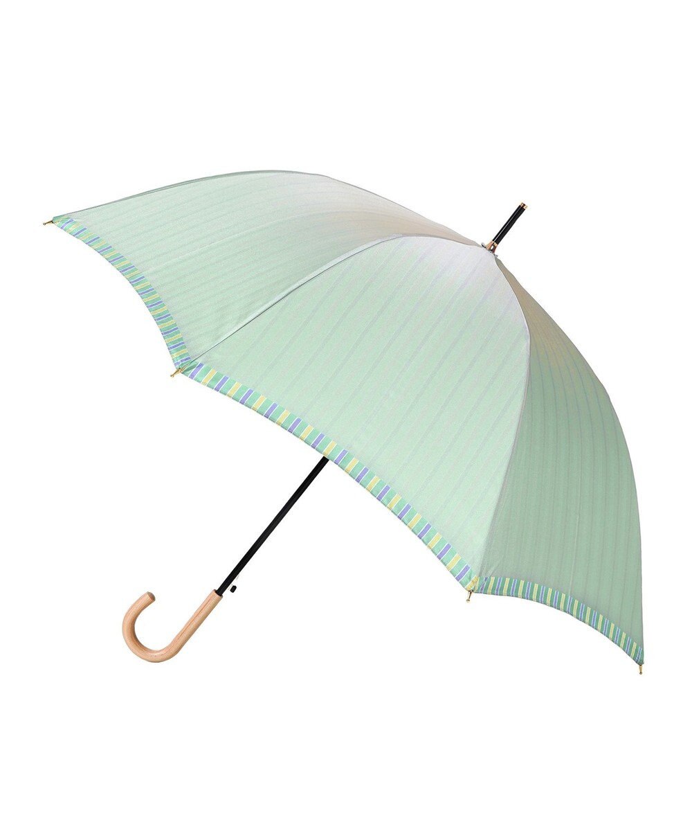 【晴雨兼用&UVカット】Riff ミントグリーン 長傘, エメグリーン, 60cm