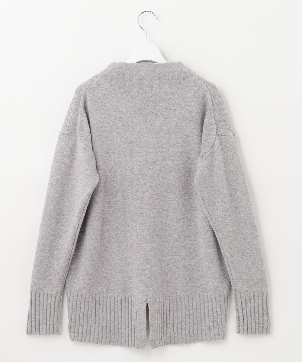 自由区 【洗える】ウールカシミヤブレンド オフネックプルオーバーニット 