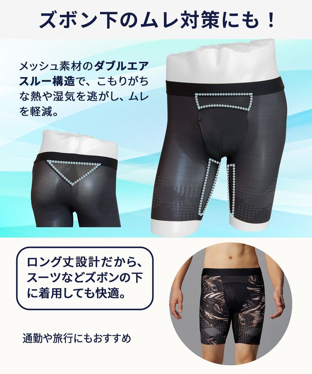 WACOAL MEN 【クロスウォーカー】 はいて歩いて、カロリー消費アップ ムレ軽減設計 ロング丈 前開き WX5014 /ワコールメン 
