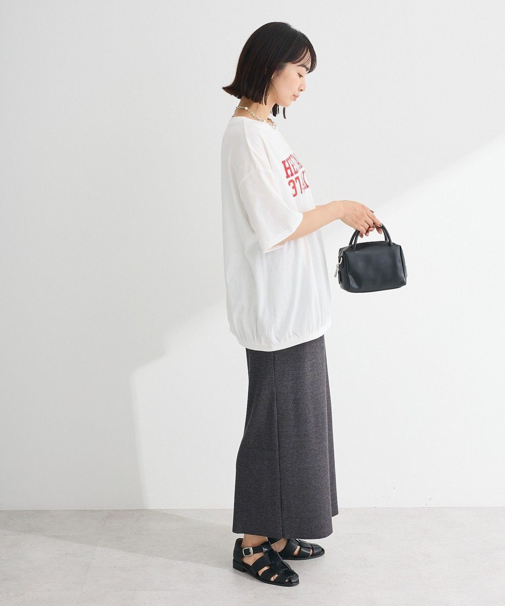 Green Parks カレッジロゴ刺繍５分袖チュニック 