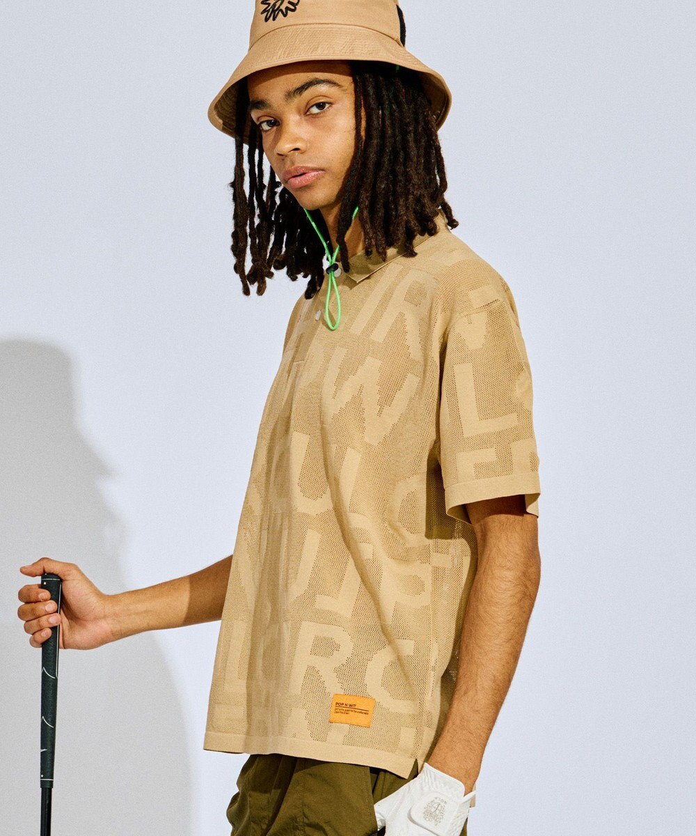 PW CIRCULUS 【手洗い可能】【UNISEX】ニットメッシュポロ ゴルフ 