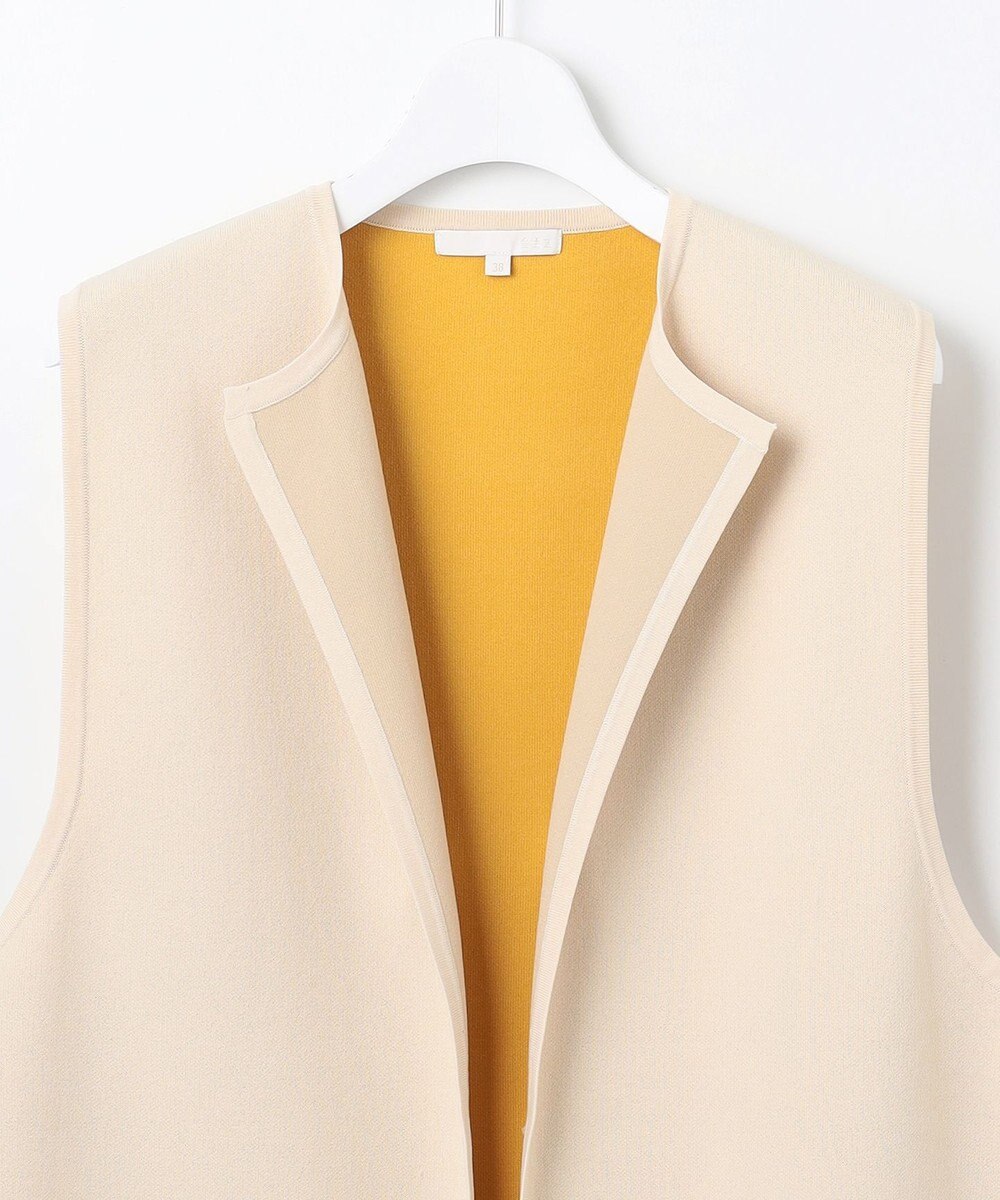 自由区 【WEB限定カラーあり・洗える】クレープストレッチニット ジレ 