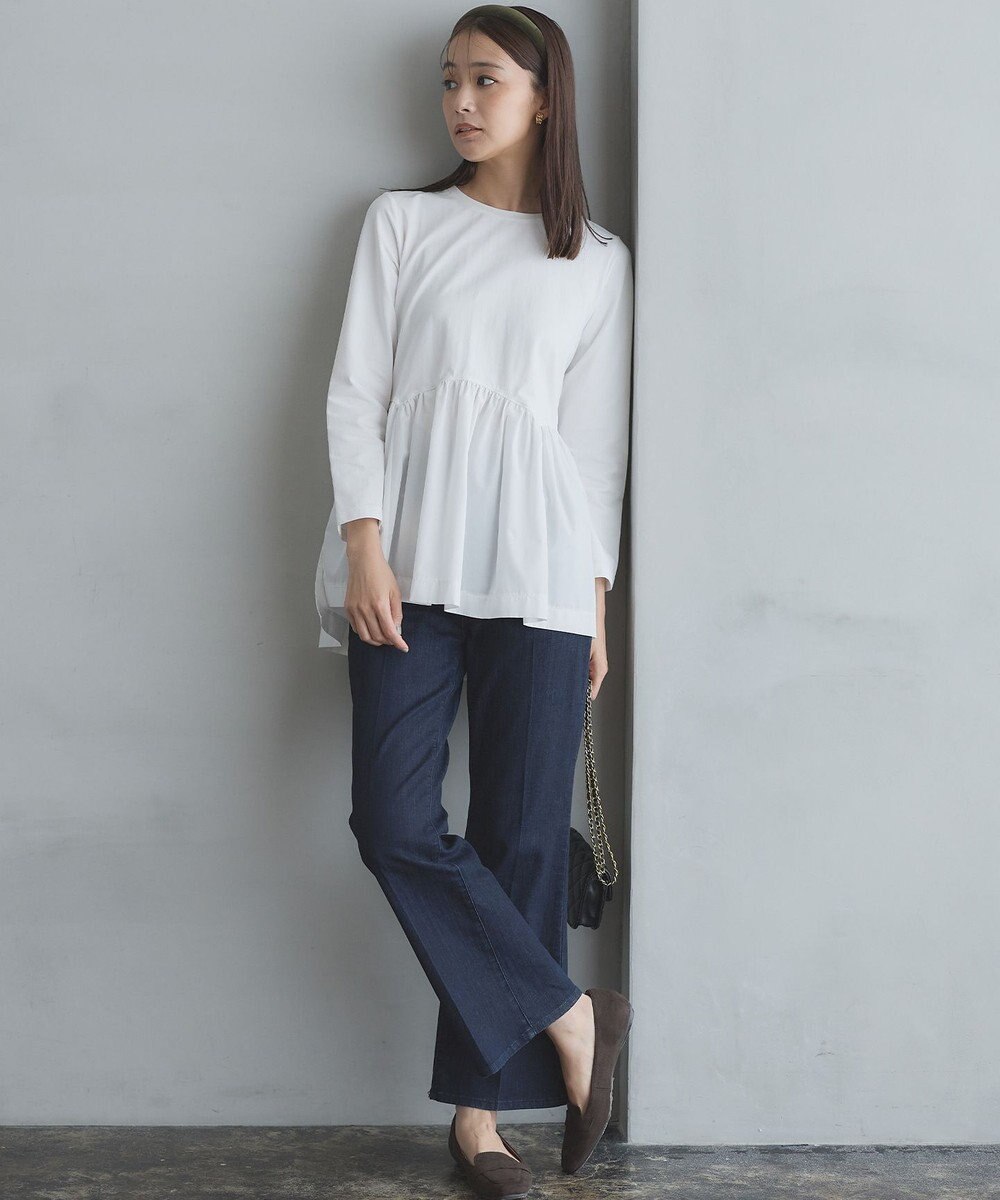 組曲 ペプラムレイヤード 長袖Tシャツ 