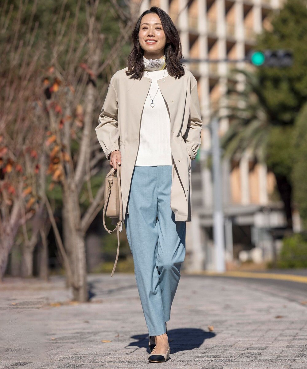 J.PRESS LADIES S 【洗える】ストレッチ テーパード パンツ 