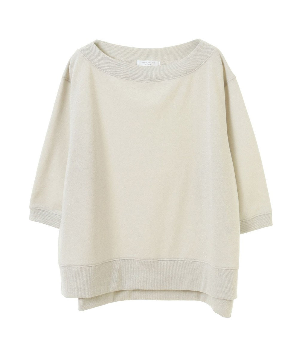 Green Parks ボートネックラメミニ裏毛プルオーバー 