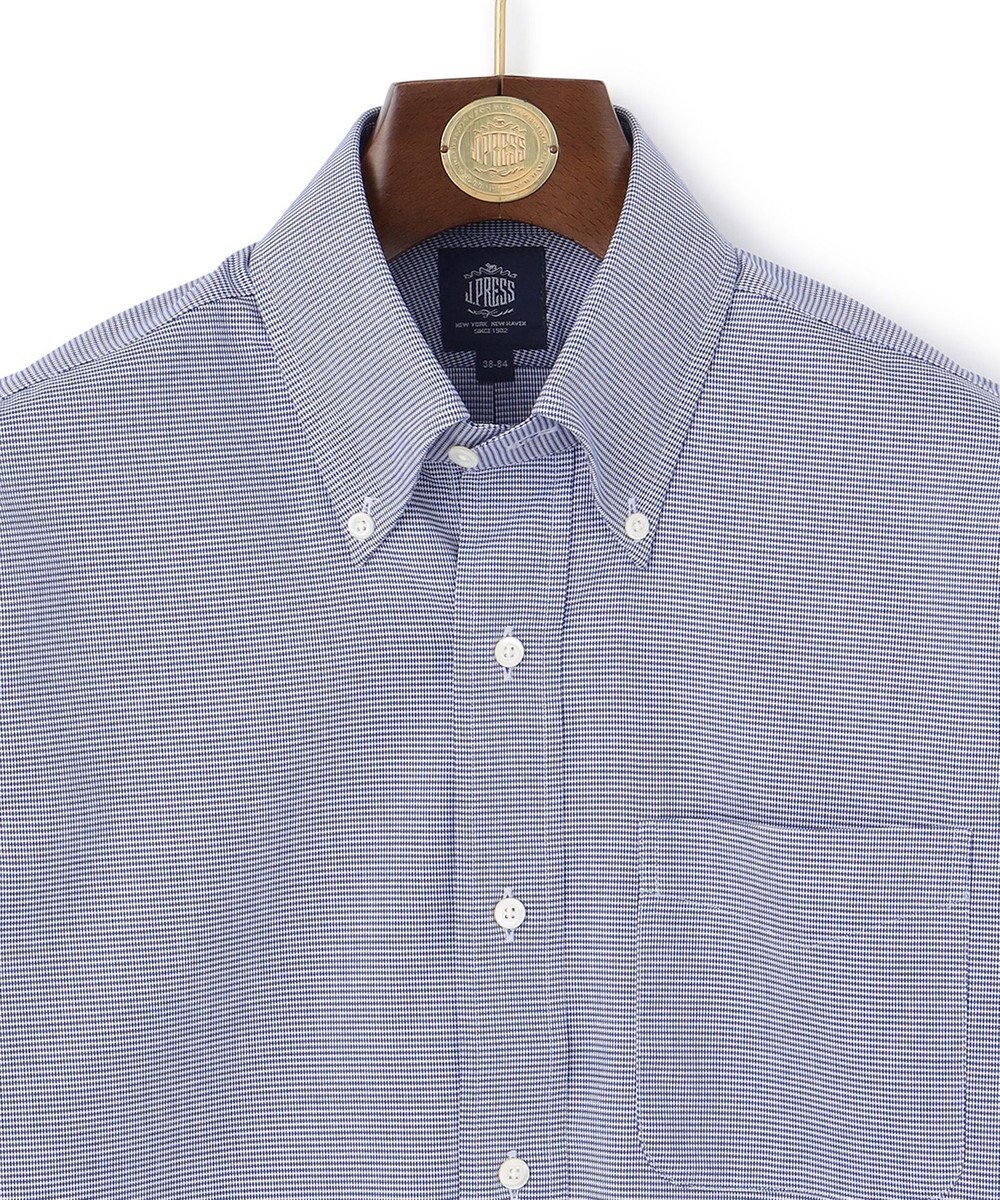 J.PRESS MEN 【PREMIUM PLEATS / 形態安定】PANAMAミニチェックシャツ/ B.D. 