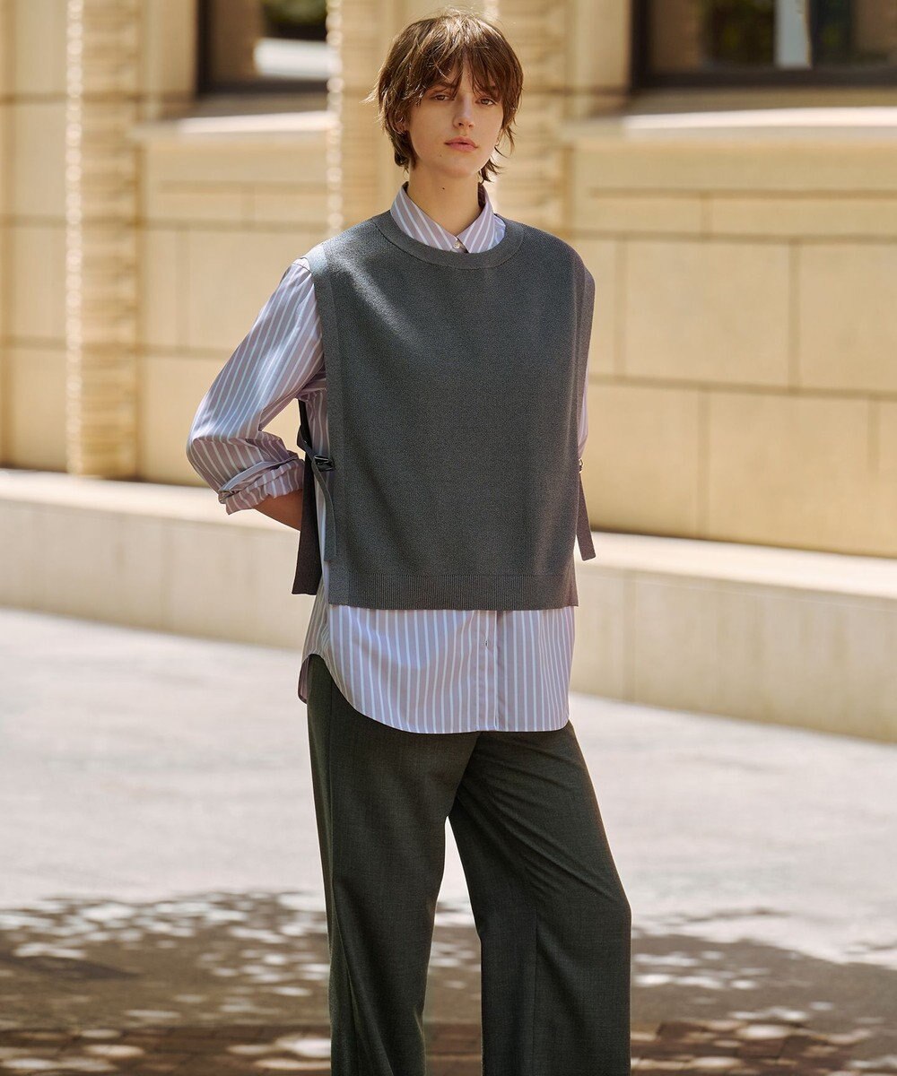 J.PRESS LADIES S エステネージュストライプ シャツ ブラウス 