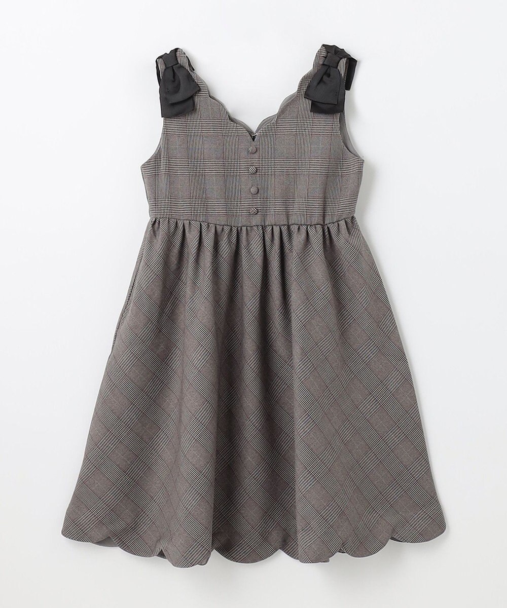 ANY KIDS チェックジャンパースカート 