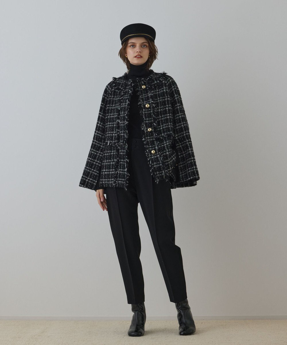 GRACE CONTINENTAL フレアスリーブツイードジャケット 
