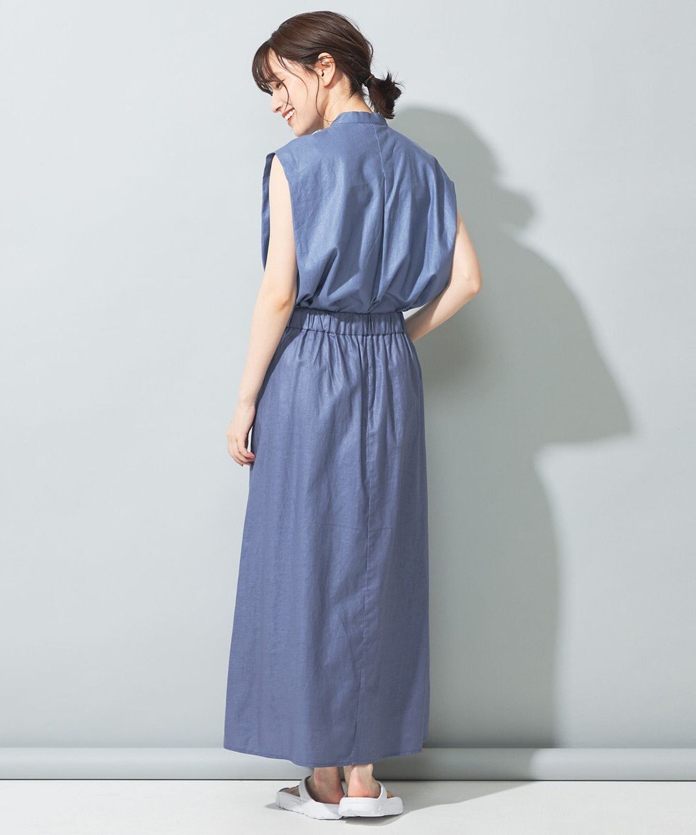 SHARE PARK LADIES 【洗える】リネンレーヨンコーティングウォッシュスカート 