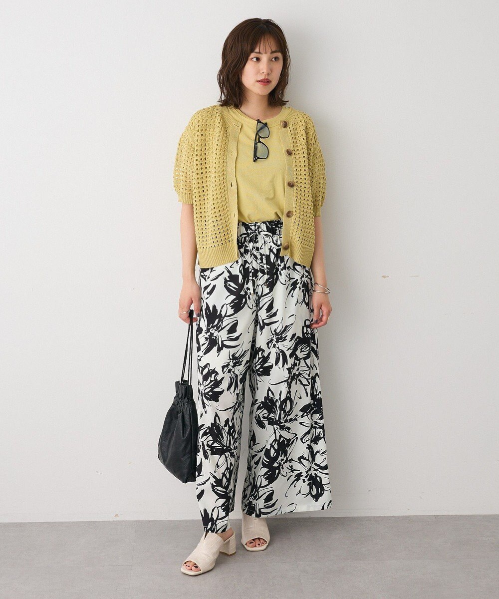 CRAFT STANDARD BOUTIQUE ハーフスリーブメッシュニットカーディガン 