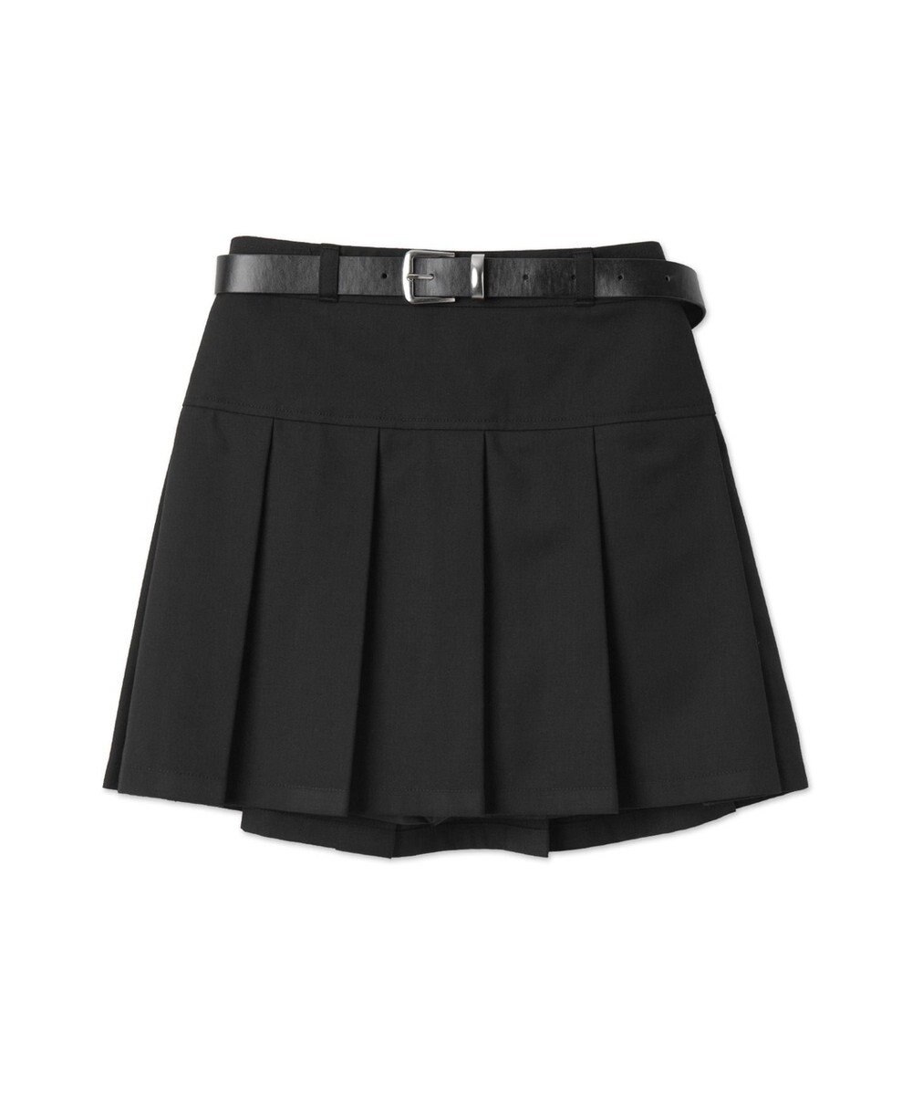 WEGO ベルト付プリーツミニスカパン 