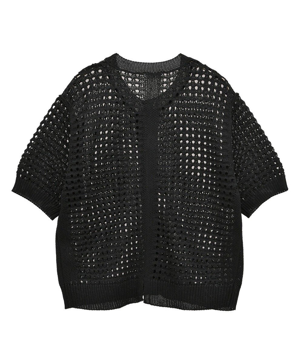 CRAFT STANDARD BOUTIQUE ハーフスリーブメッシュニットカーディガン 