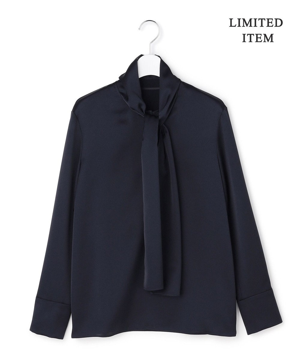 ICB 【WEB限定】 ドレープサテン ボウタイブラウス 