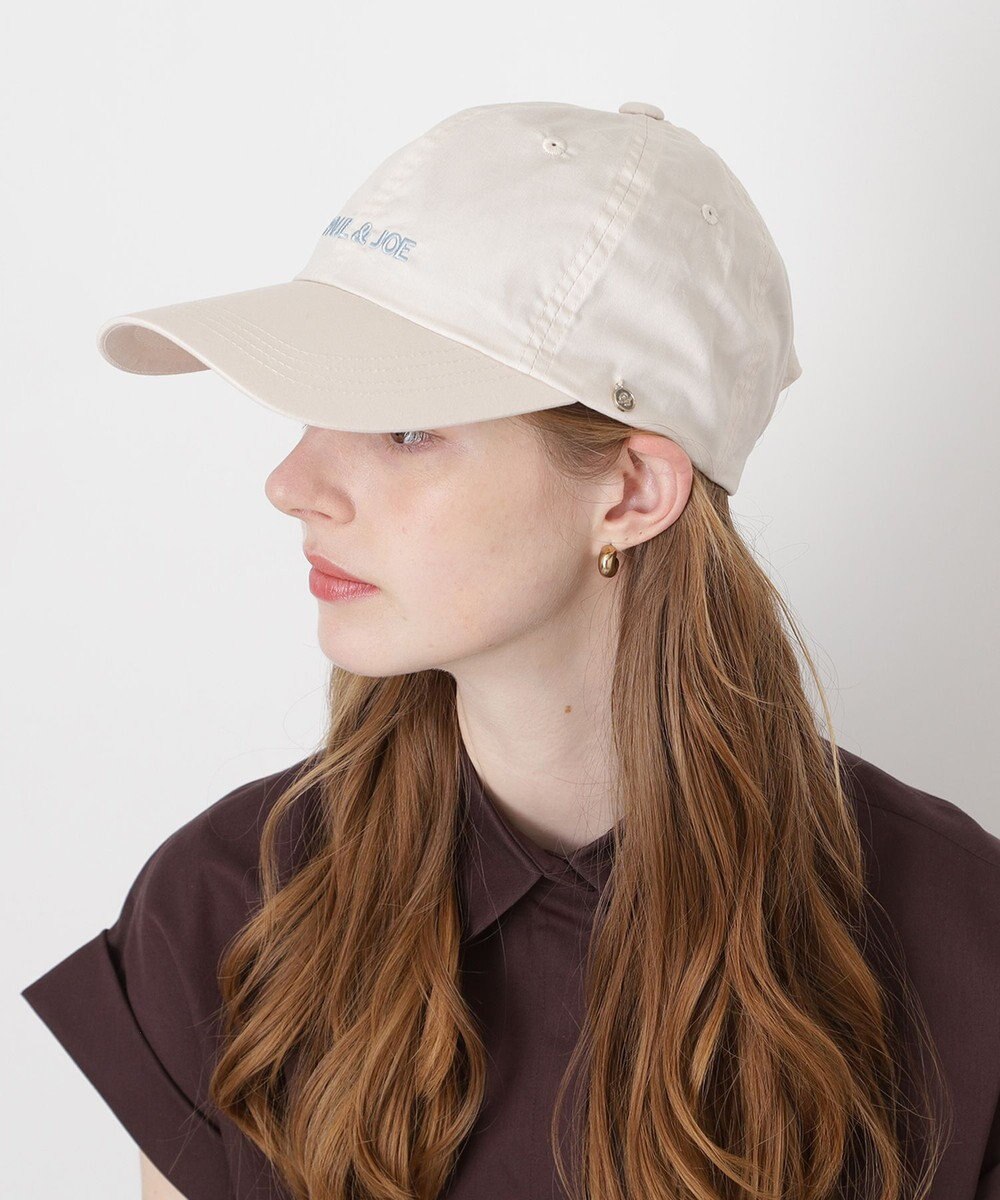 MOONBAT PAUL&JOE ACCESSOIRES(ポール&ジョー）ロゴ入り 深キャップ 帽子 ネコチャーム付 UVカット 